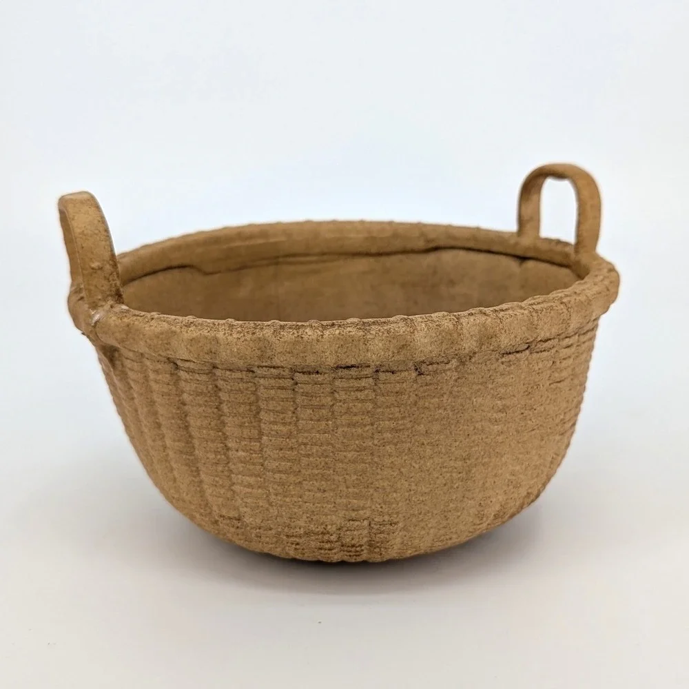 George Davis Bennington Pottery Nantucket Apple Basket Vintage 1985 Stoneware